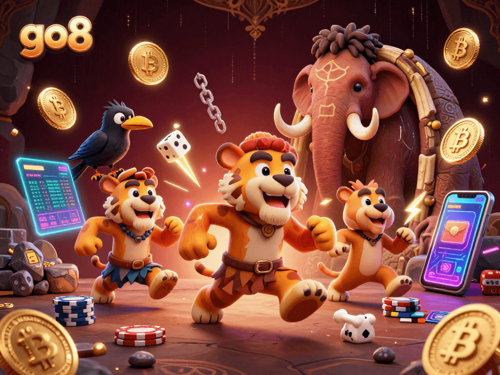 Experience the excitement of go8 with a prehistoric casino, where cavemen and crypto collide.