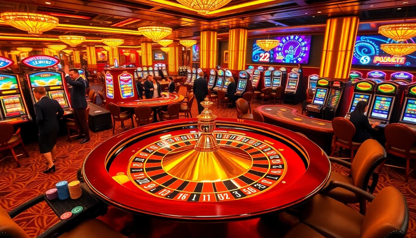 Experience the thrill of winning at 32 win with luxurious casino tables and vibrant slot machines.