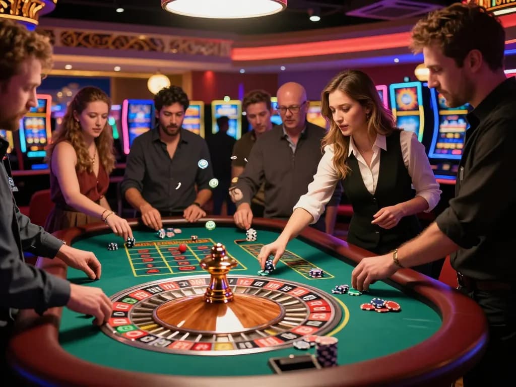 DAGA players engage in an exciting roulette game with vibrant colors and dynamic betting actions