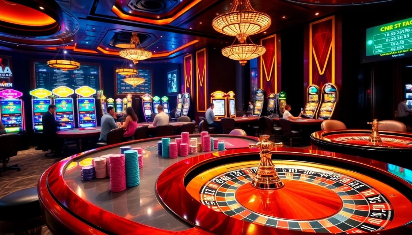 Experience high-stakes gaming at https://mi88.com.mx/ with vibrant casino tables sparkling under warm lights.