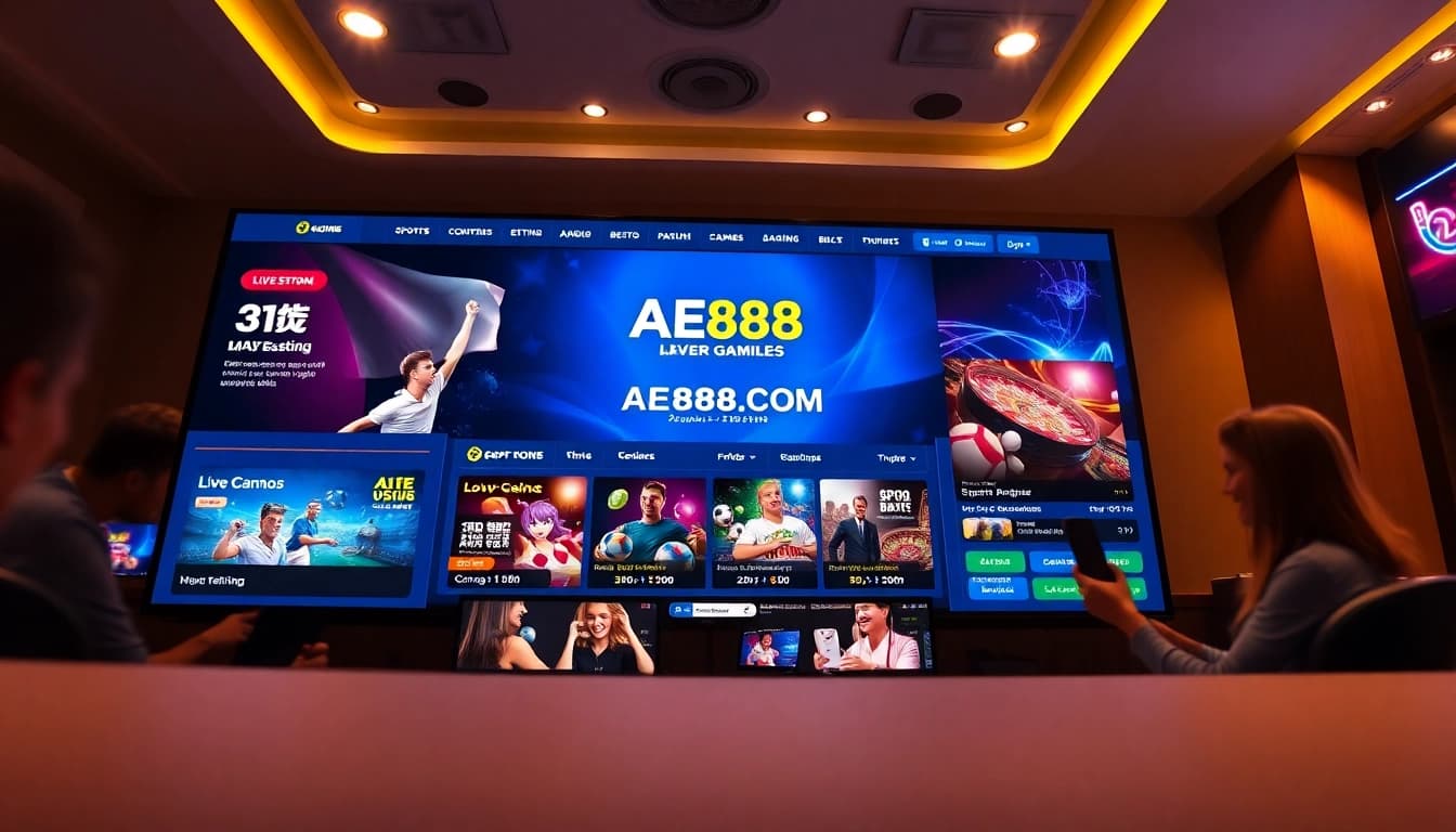 Experience the engaging atmosphere of AE888.COM, the leading online gaming platform.