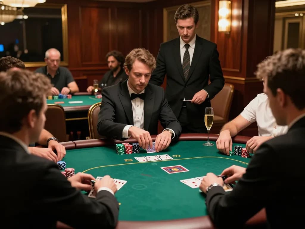 Engaging scene of players enjoying high-stakes poker at KP88VIP, emphasizing excitement and luxury in gaming