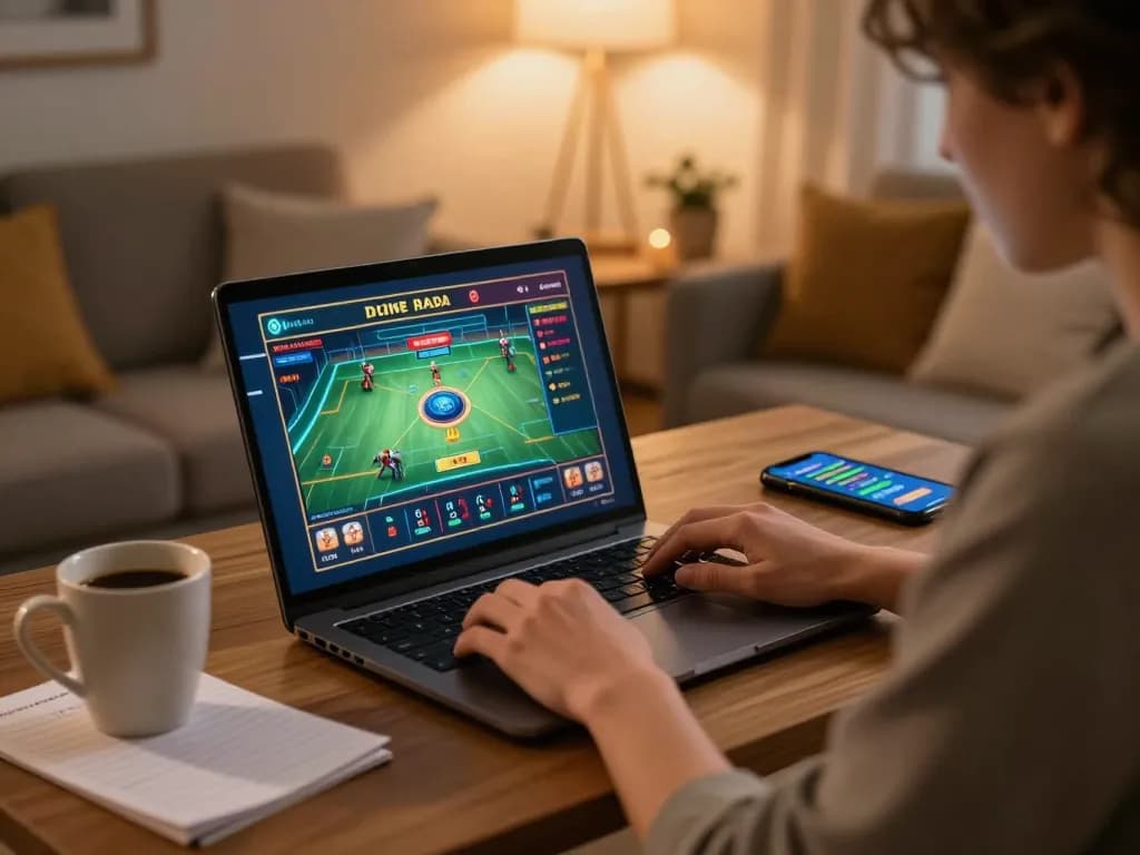 Person actively engaging with the online casino DH88, enhancing their betting experience.