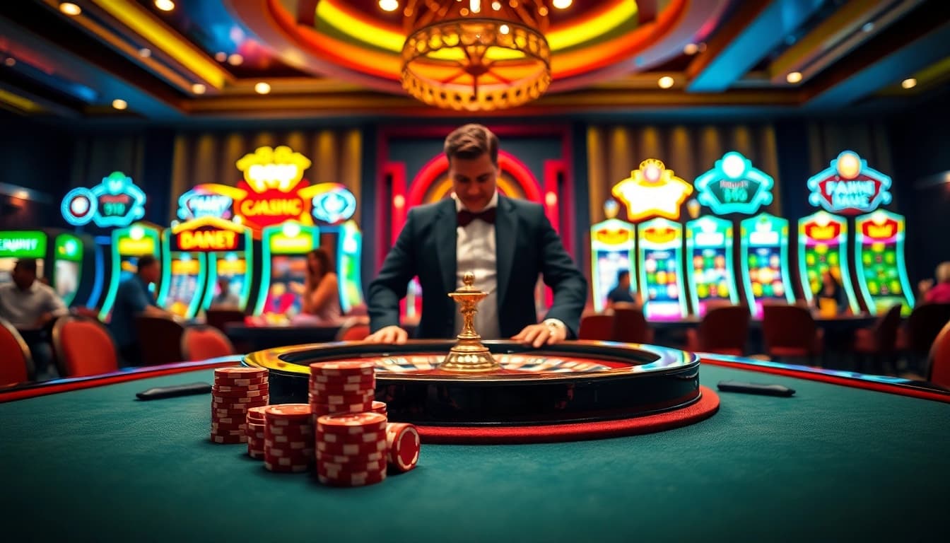 Professionals enjoying their time at the casino featuring https://79kingvip.autos, showcasing vibrant gaming tables and excitement.