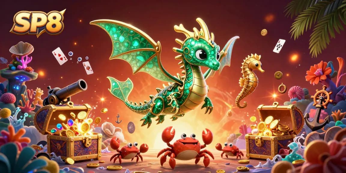 Engage with SP8's immersive casino experience featuring vibrant underwater themes and dynamic game interactions.