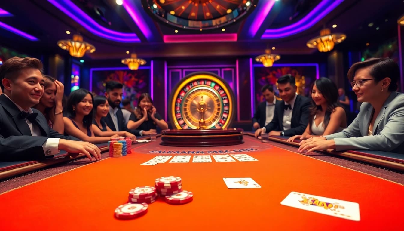 Experience luxury and excitement at the casino with https://68vip.video/ as players engage in blackjack.