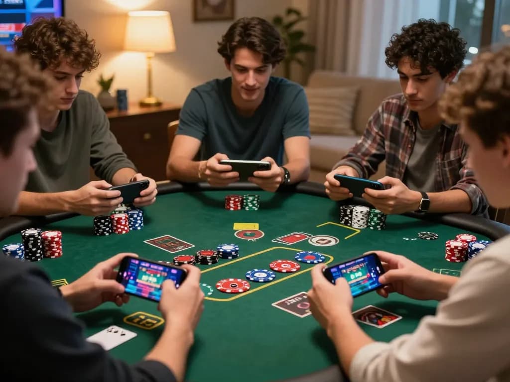 Experience sgwin66 excitement through live online casino gaming on a smartphone in a cozy setting