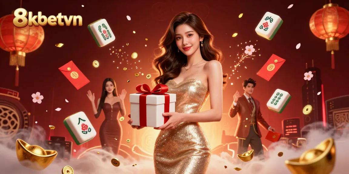 Play and win big at 8kbetvn with festive casino action featuring golden coins and lucky symbols.