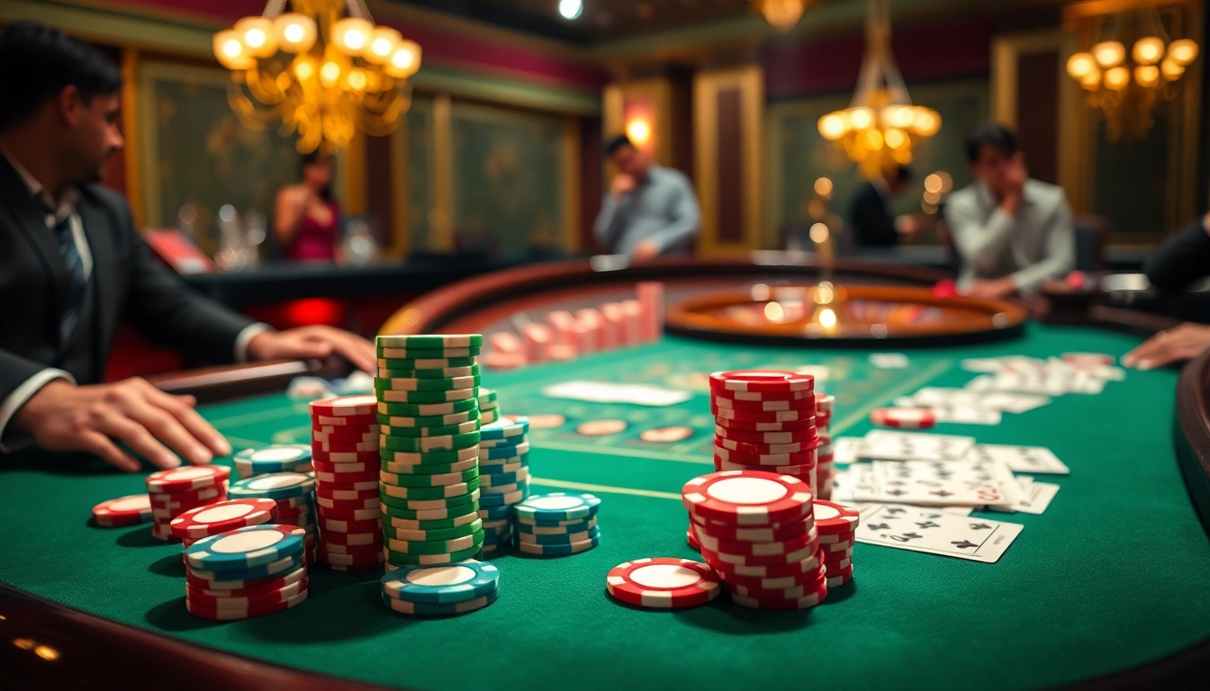 Engage with the hidden wiki at a luxurious casino poker table filled with chips and cards.