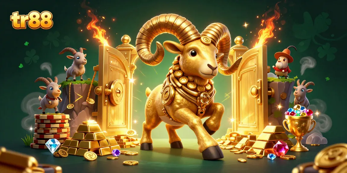 Join the excitement at tr88 with a vibrant, packed casino scene bursting with treasures and engaging characters.