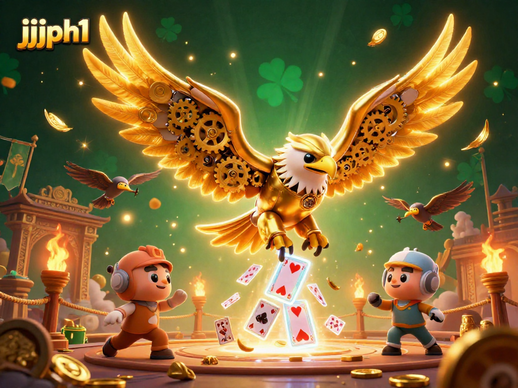 Ang jjjph1 ay sumisid sa mundo ng mga holographic na baraha kasama ang nakakamanghang golden eagle.