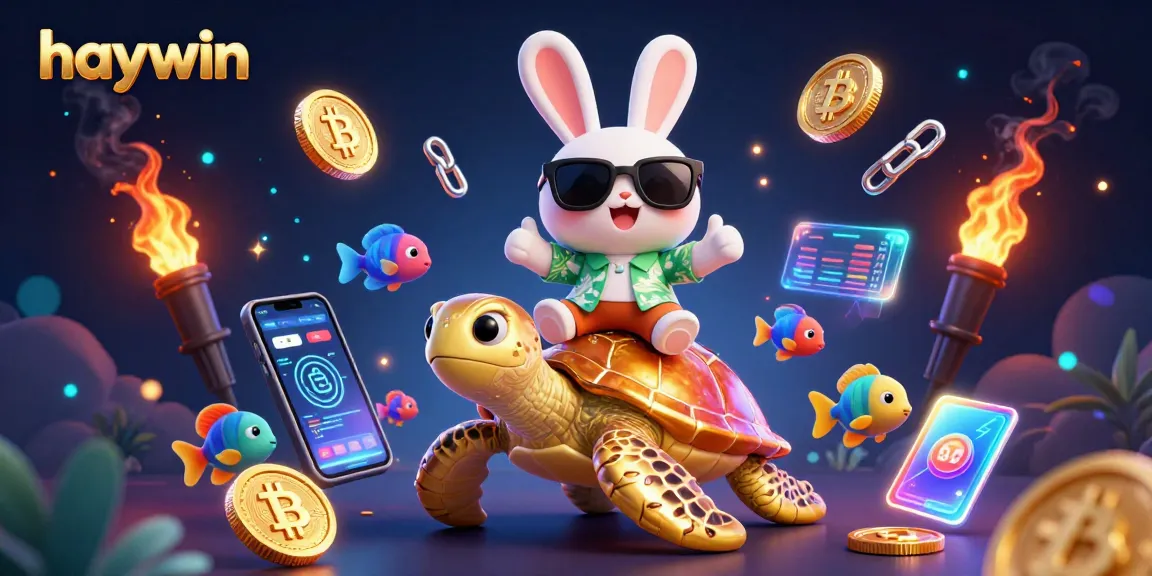 Khám phá haywin với thỏ may mắn và rùa vàng trong thế giới casino đầy sắc màu.