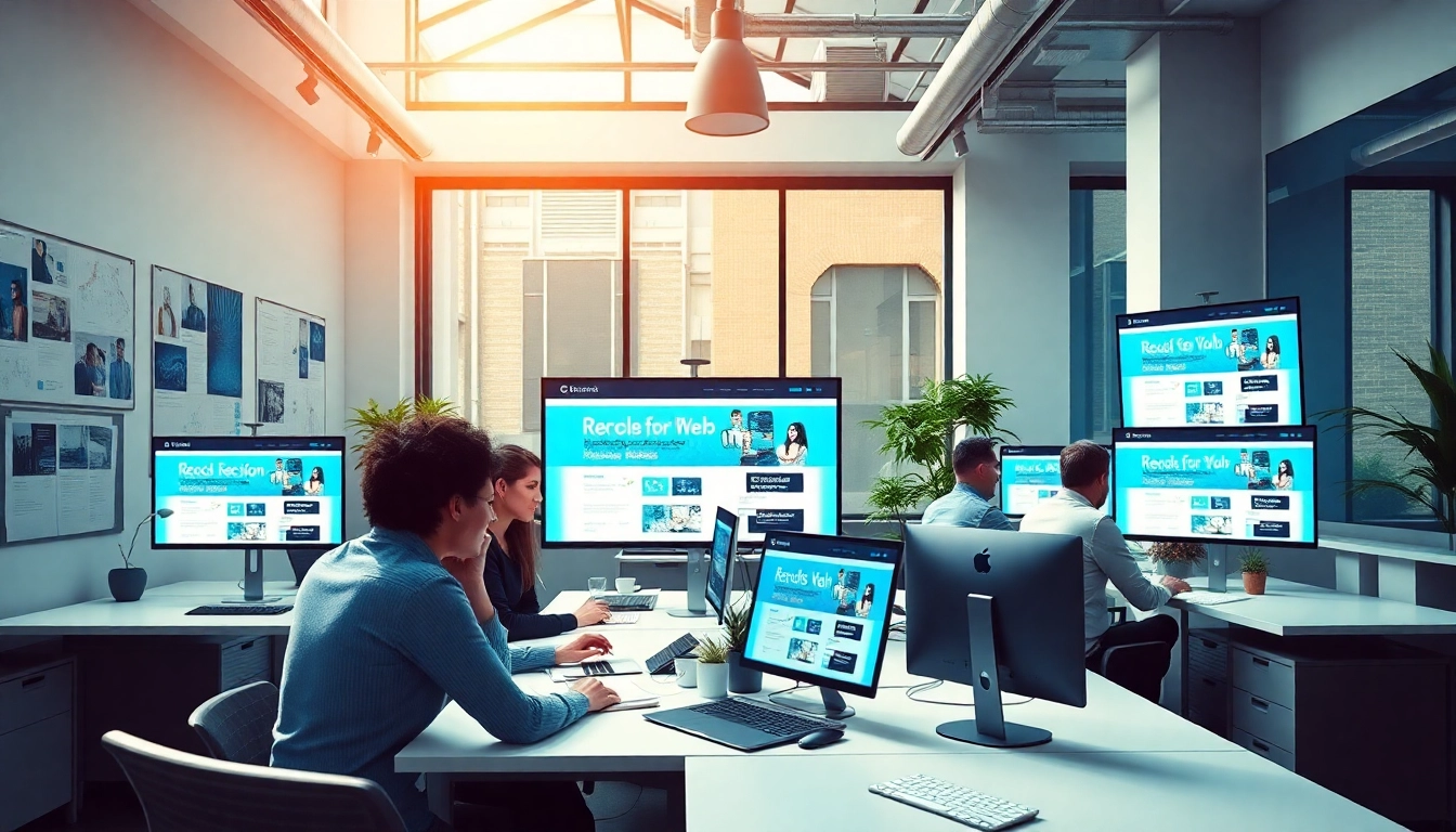 NYC web design company workspace with modern design elements and innovative team collaboration