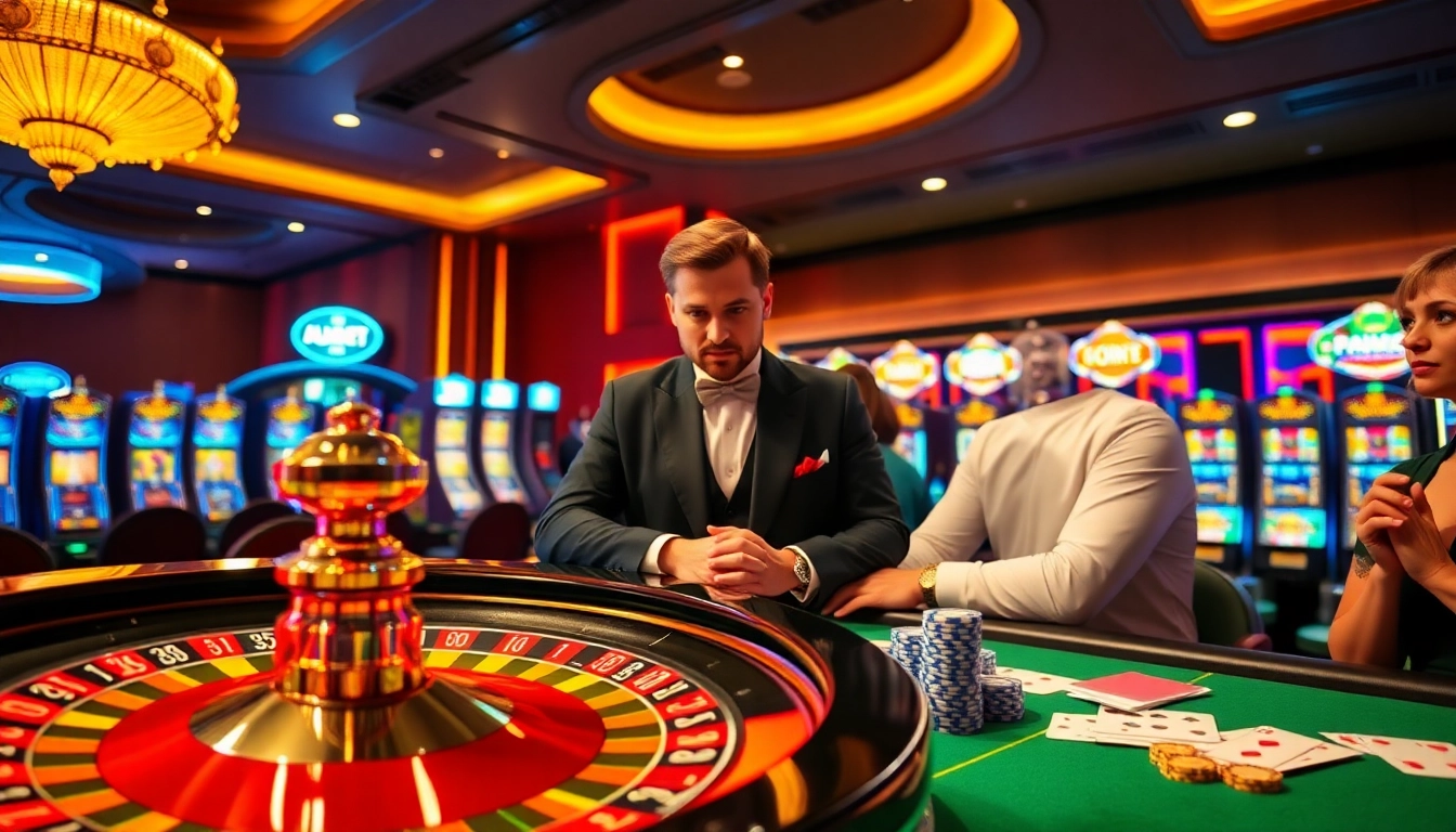 Experience the thrill of 789bet vip gaming at a luxurious casino table with a roulette wheel and eager players.