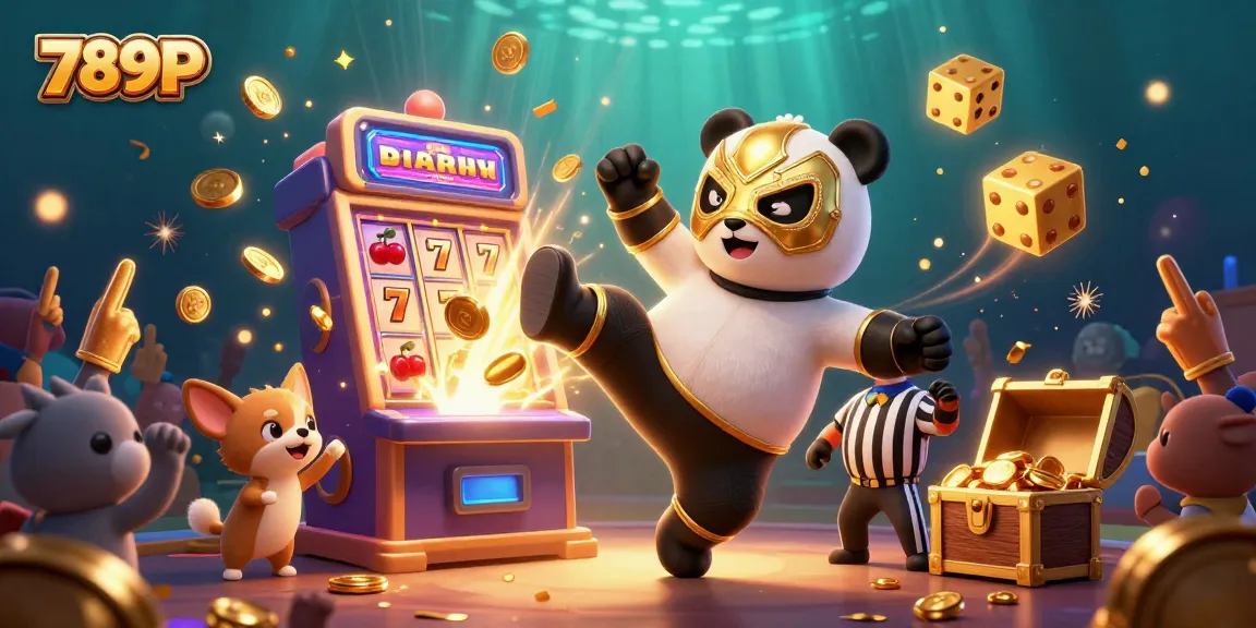 Witness the excitement of 789P with a dynamic 3D scene of animal characters and vibrant casino elements.