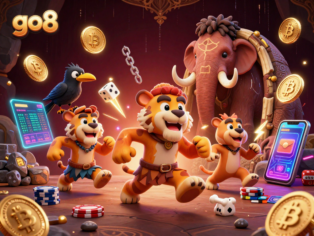Experience the excitement of go8 with a prehistoric casino, where cavemen and crypto collide.