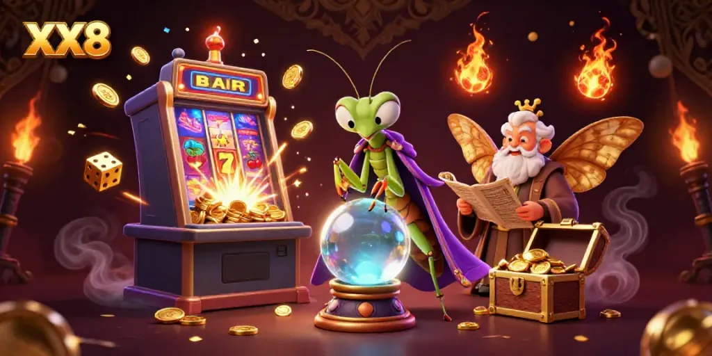Experience thrilling slots at XX8 with vibrant characters and jackpot excitement