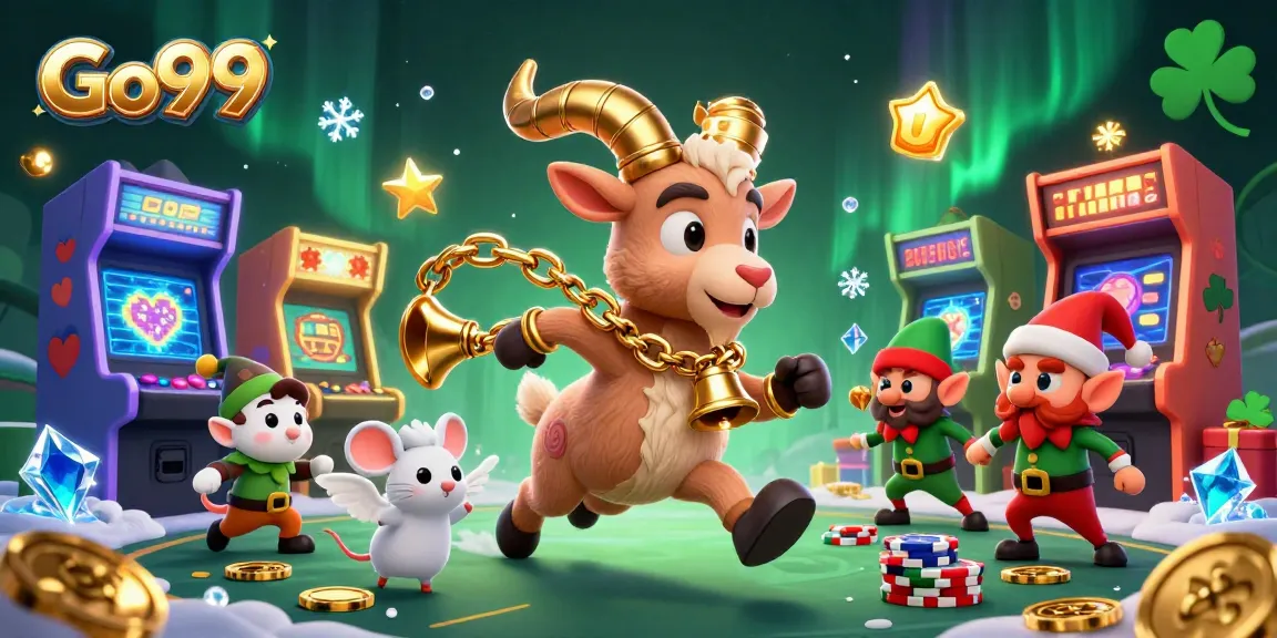 Go99 showcases a festive holiday-horror casino with Krampus, a mouse, and gremlins in action.