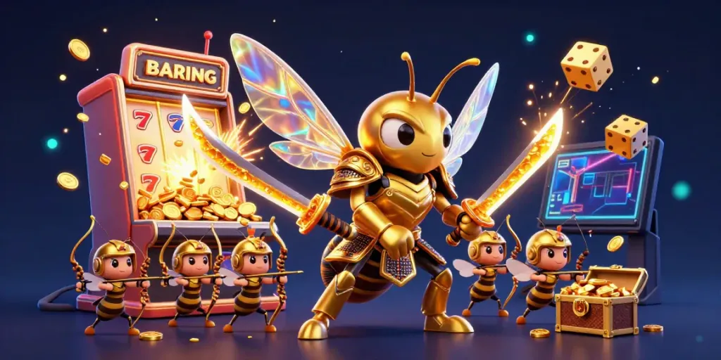 Experience the thrill of 23win with vibrant jackpot elements and dynamic characters in a lively casino scene.