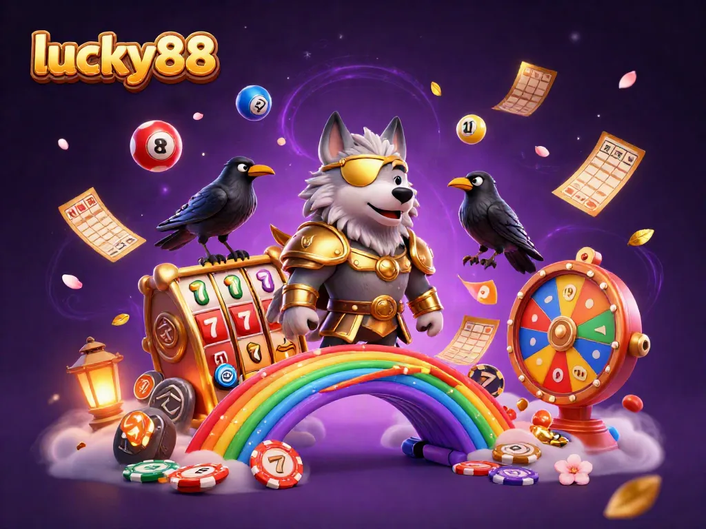 Experience thrilling gameplay with lucky88, where a Norse wolf and ravens welcome you to a casino adventurescape.