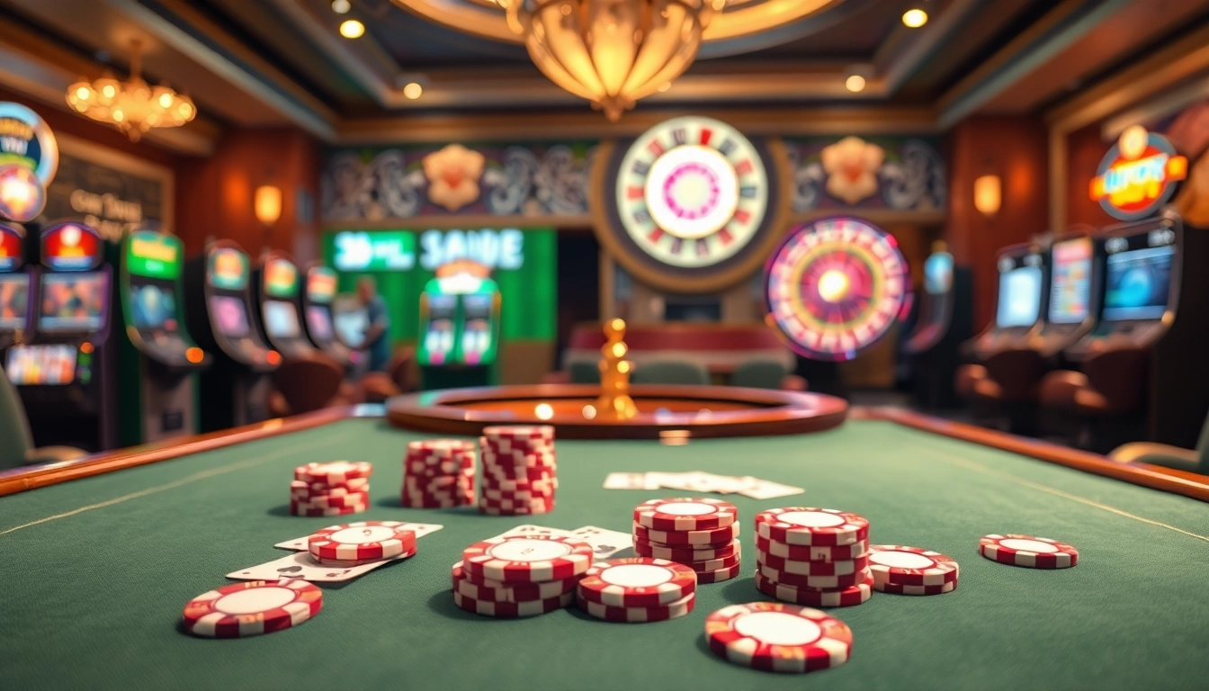 Exciting赌注 at nhà cái 33win with luxurious poker table and vibrant casino experience.
