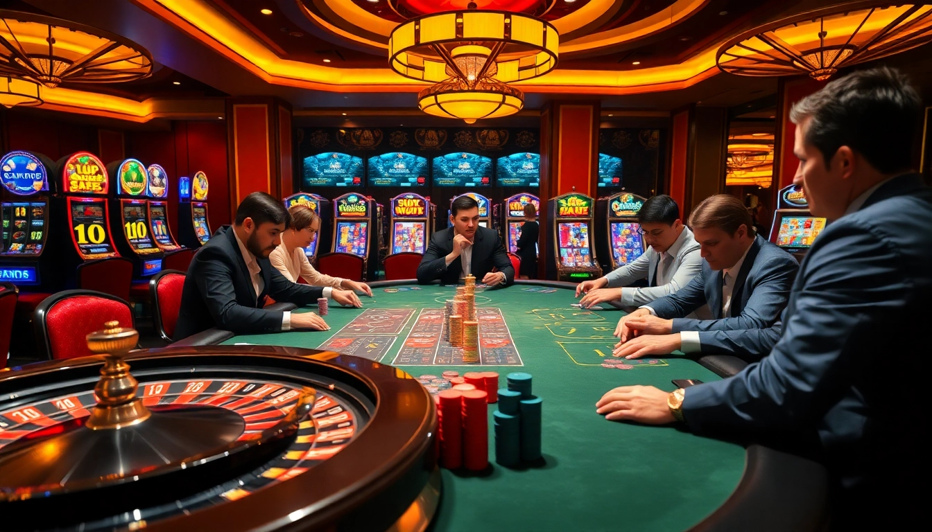 Experience the thrill of gambling while watching ดูบอลสด with vibrant casino elements.