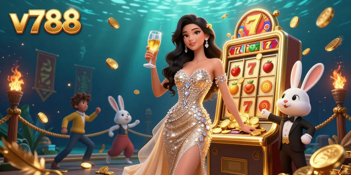 Experience the thrilling v788 moment as players cheer near the exploding jackpot slot machine.