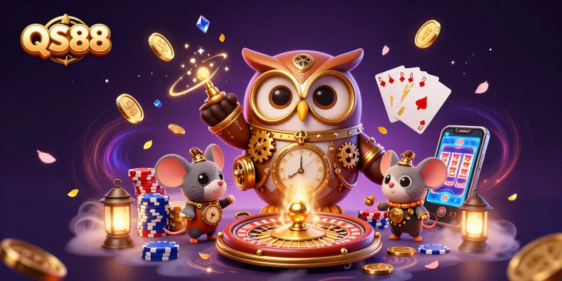 Experience thrilling gameplay at QS88 with vibrant 3D elements showcasing casino fun and excitement.