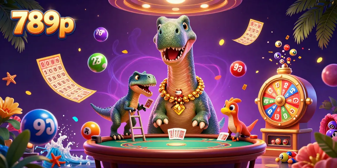 Experience dynamic excitement at 789p casino with colorful lottery elements and playful characters.