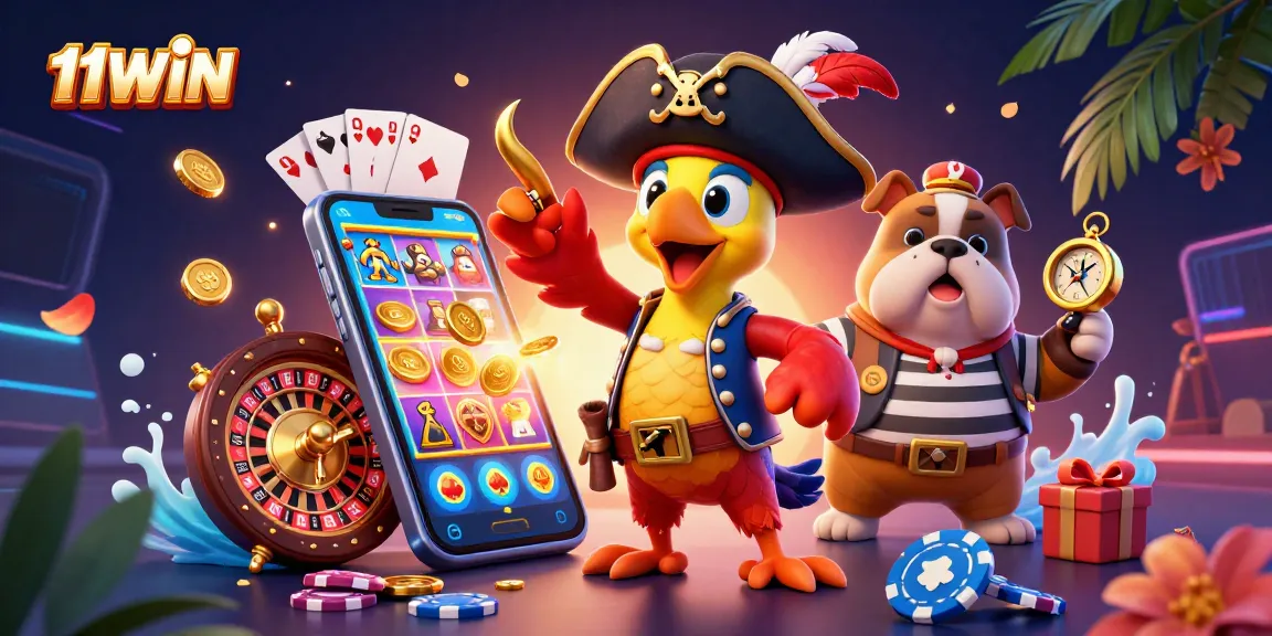 Spin the reels and win with 11WIN's exciting gaming adventures and vibrant characters.