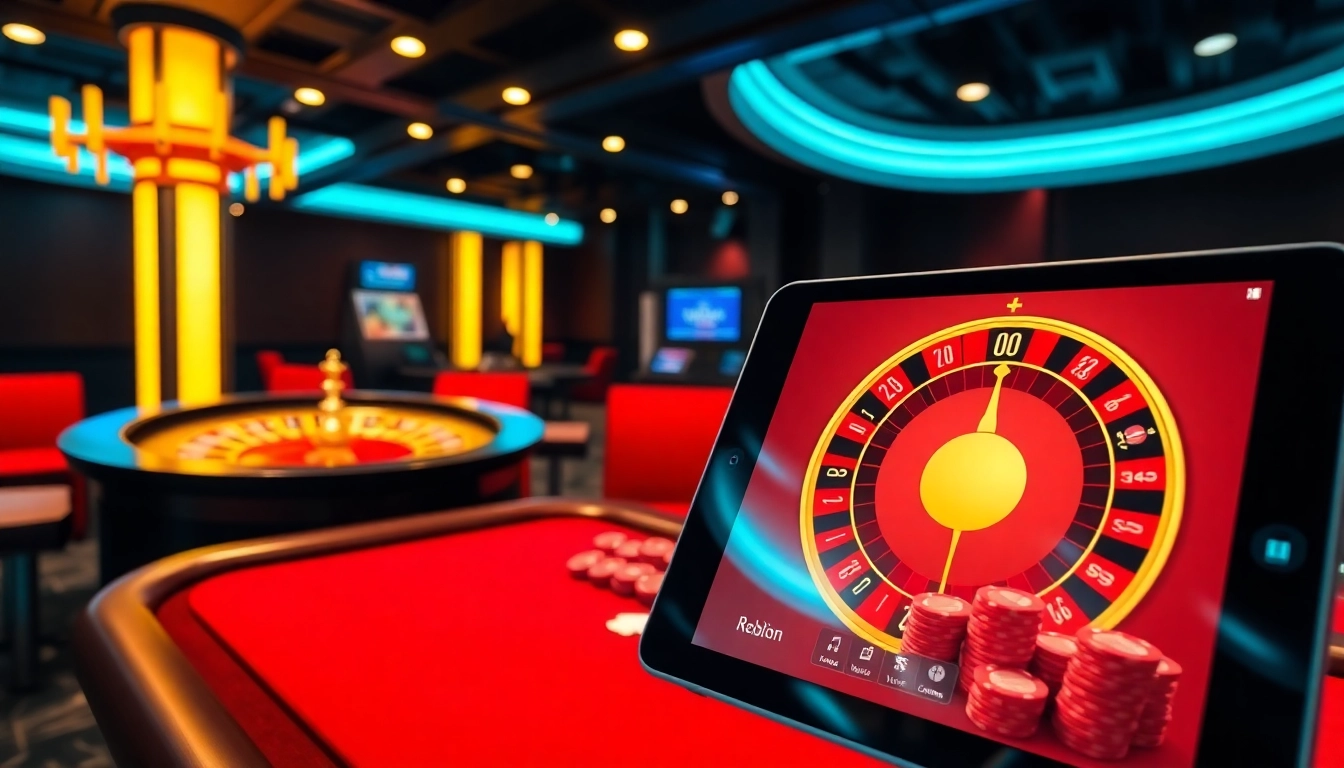 Engaging scene of Roblox gambling, featuring roulette, poker table, and online gaming interface.