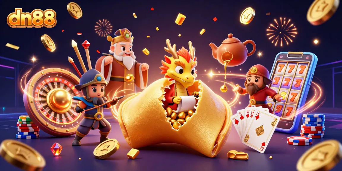 Experience the magic of dn88's casino world with vibrant characters and dynamic casino elements.
