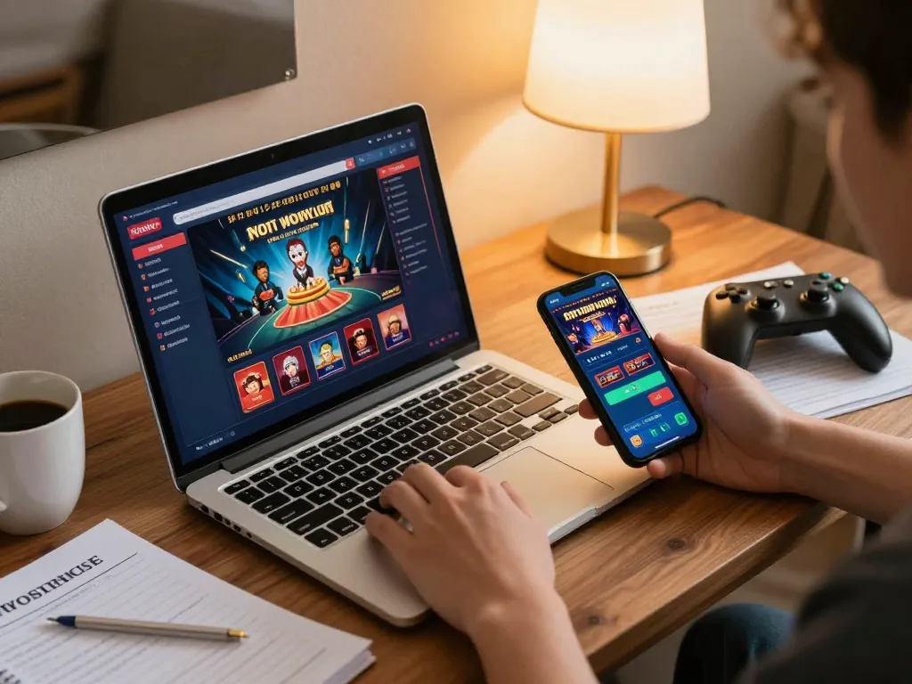 Engaging players using sunwin for online casino gaming in a cozy home setting