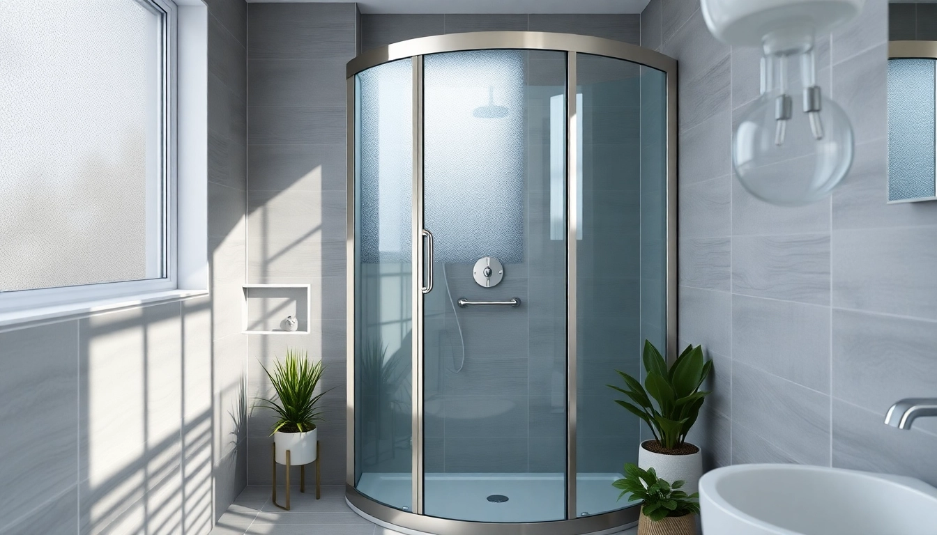 Moderne duschkabine 100x100 pendeltür im eleganten Badezimmer mit hellen Farbtönen und natürlichen Licht.