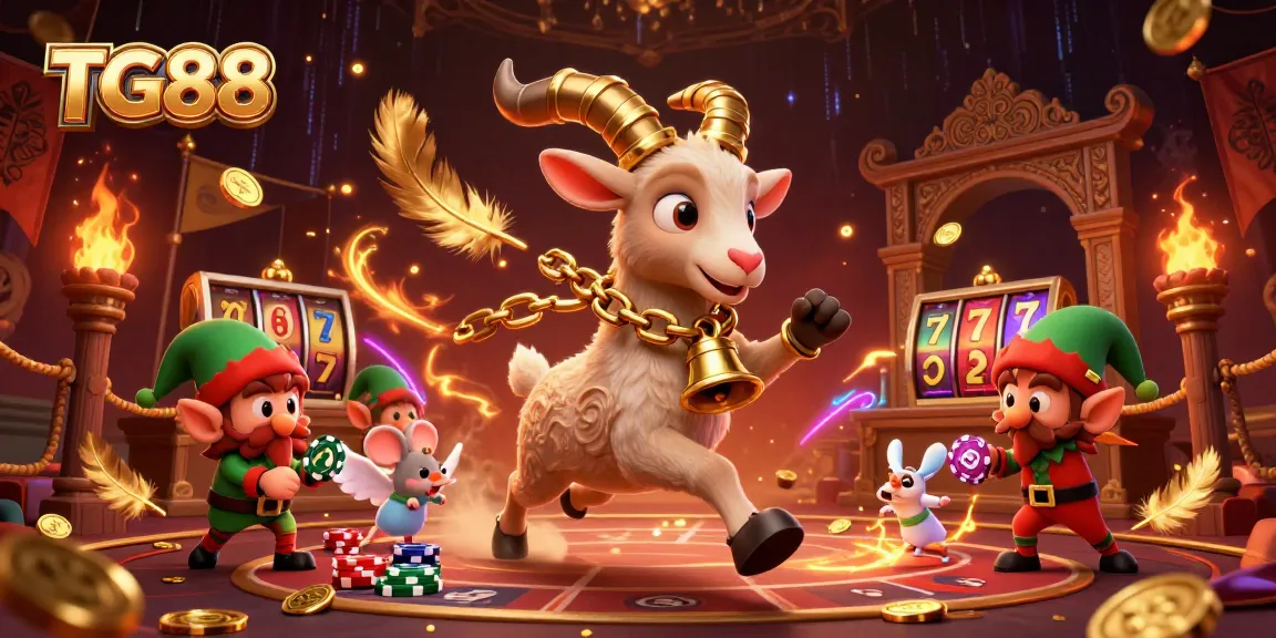 Win big at TG88's festive casino with Krampus and playful elves in 3D excitement!