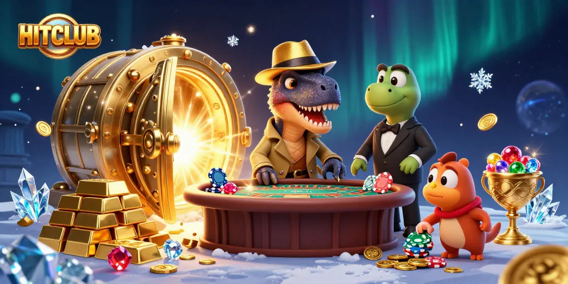 HitClub showcases a thrilling blackjack scene with a velociraptor card counter and a stegosaurus pit boss.