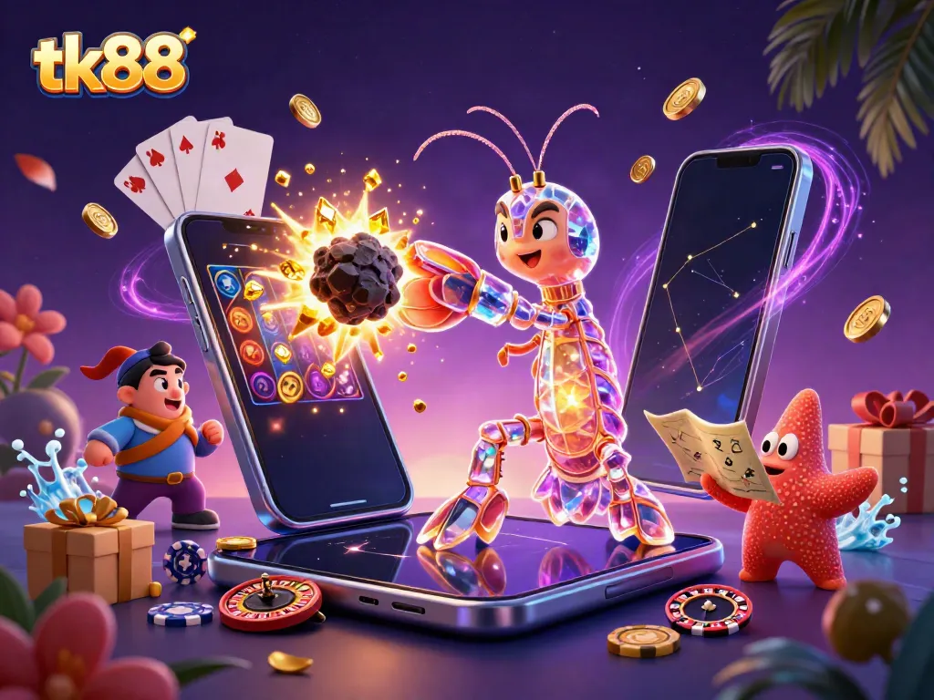 Experience thrilling gameplay at tk88 with vibrant slot machines and exciting casino elements.