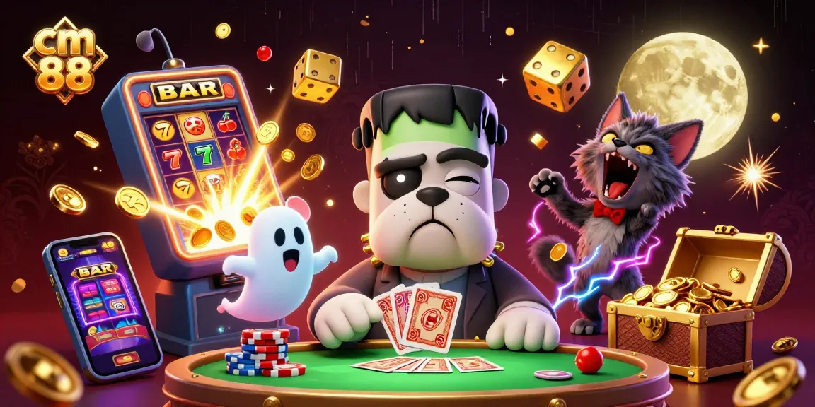Experience thrilling gameplay at cm 88 with a lively scene featuring characters, games, and dynamic casino elements.