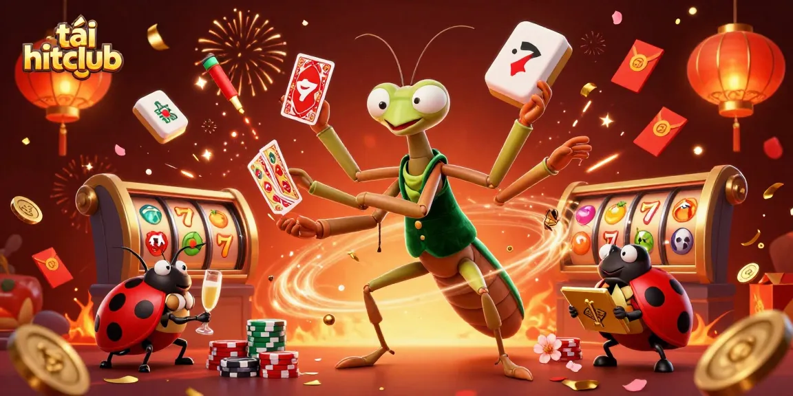 Experience exciting gameplay as you tải hitclub with a vibrant casino scene featuring card sharp characters and dynamic game elements.