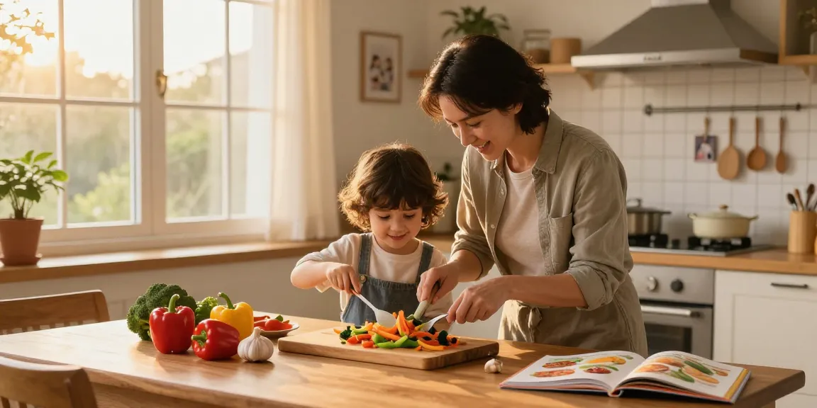 Family cooking together at thestorybookstomach.com, creating cherished memories with fresh ingredients.