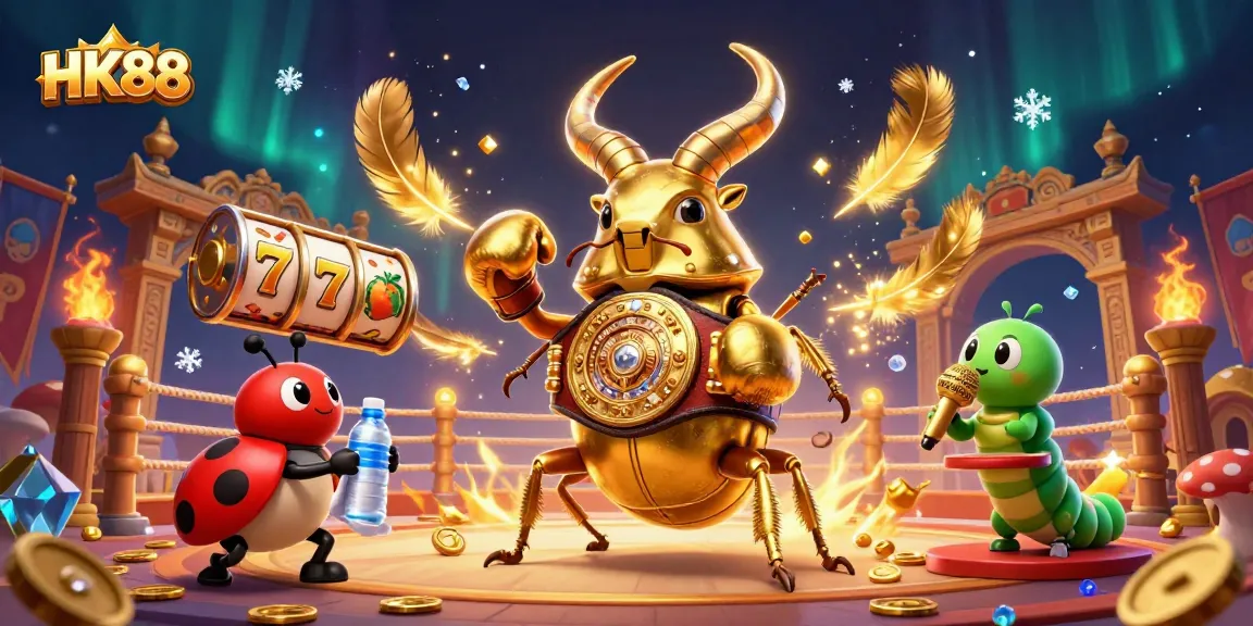 Experience HK88's thrilling ambiance with vibrant casino elements and dynamic characters.