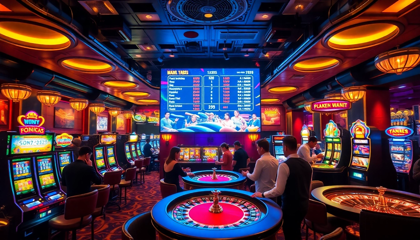 Immersive bắn cá đổi thưởng gaming experience in a vibrant casino environment, highlighting gameplay excitement.