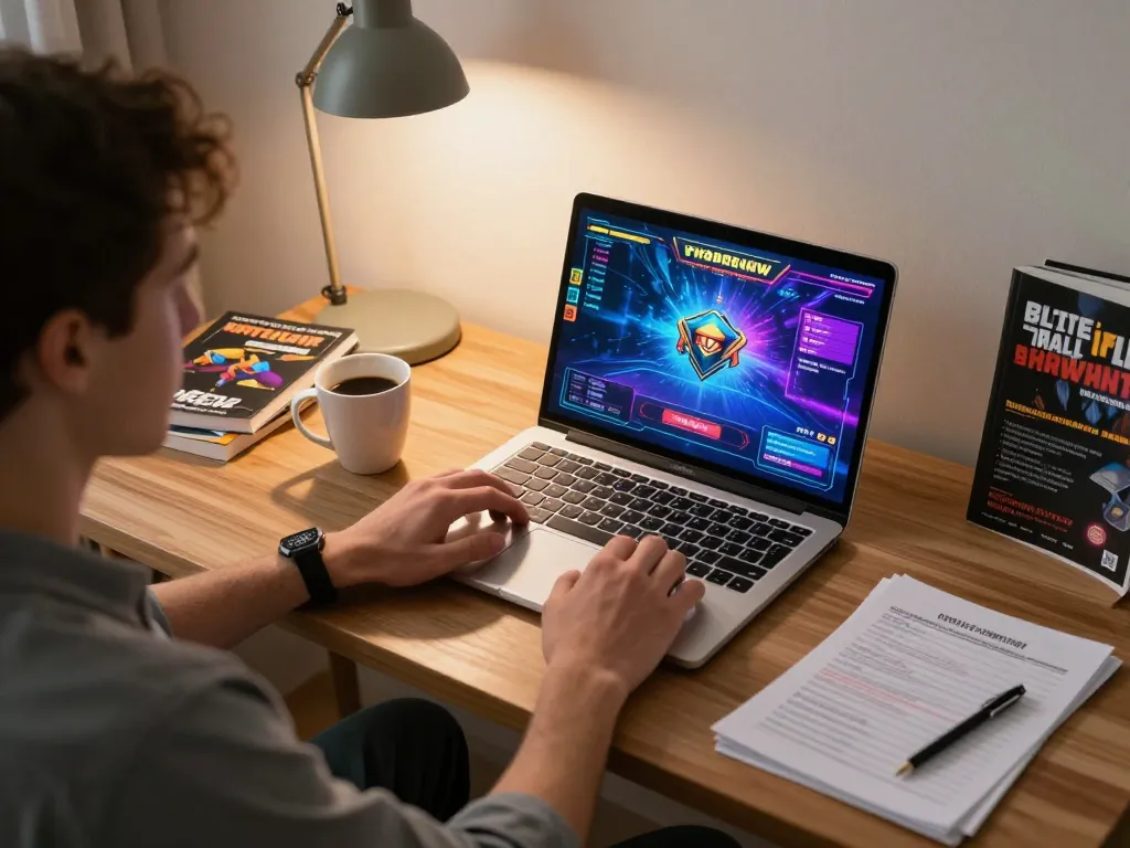 uu88 player enjoying online casino gaming strategy at home desk