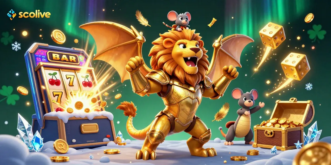 Socolive showcases thrilling online gambling with an impressive 3D chimera character and dynamic casino elements.