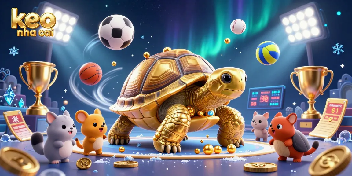 Experience the thrill of keo nha cai with this vibrant 3D sports betting illustration showcasing animated elements and excitement.