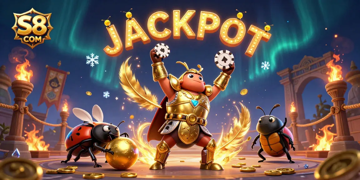 Engage with S8 COM's thrilling casino adventure in this dynamic 3D scene.