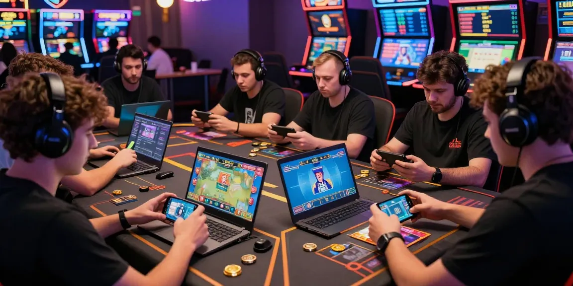 Engaging players in lively game bài đổi thưởng atmosphere with vibrant visuals and competitive spirit.