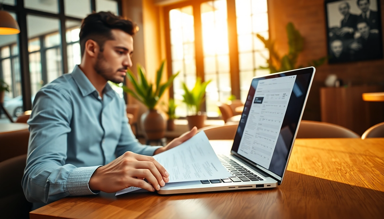 Complete the uk eta online application efficiently in a vibrant cafe environment.