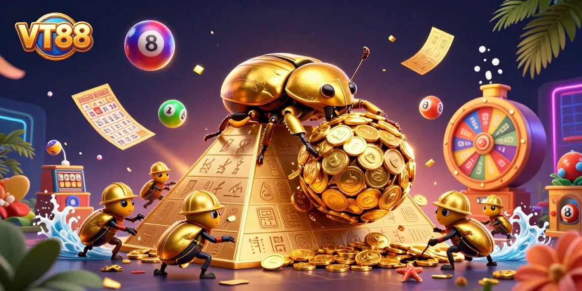 Engage with VT88's vibrant lottery-themed excitement full of colorful animations and gold.