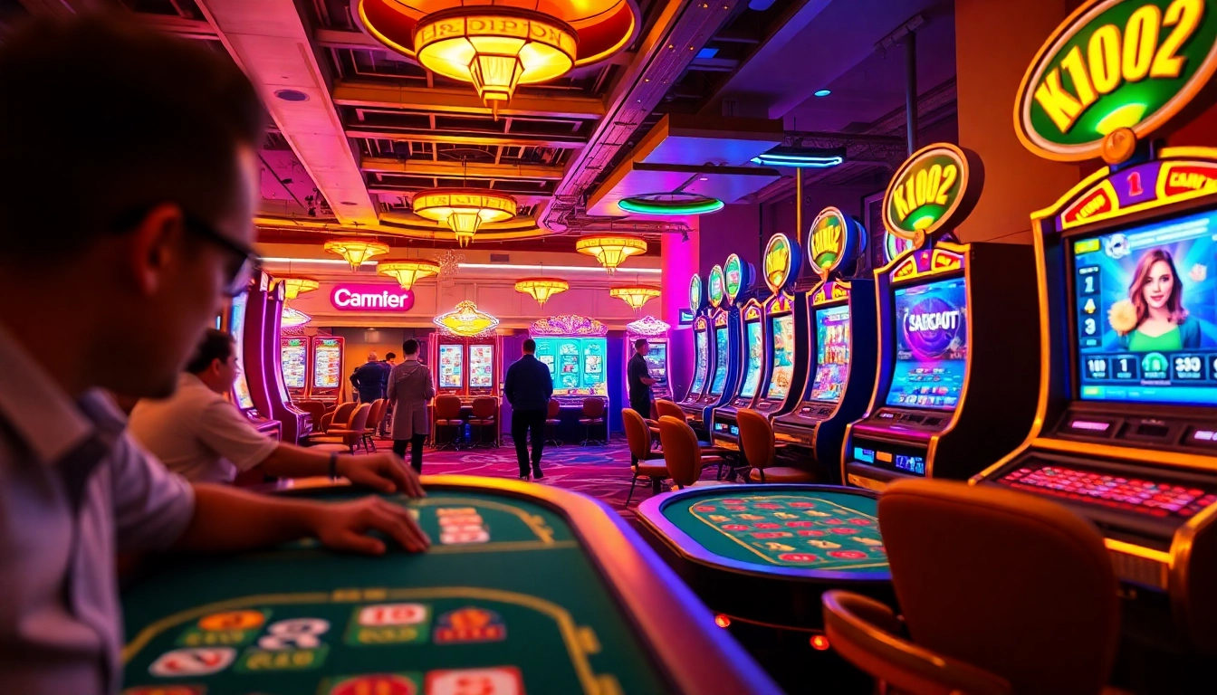 Hitclub gaming platform with dynamic slot machines and card games, highlighting player excitement.